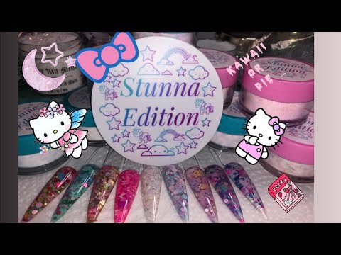 REVIEWING THE STUNNA EDITION FULL ACRYLIC COLLECTION 🦄💖🧚🏻‍♀️