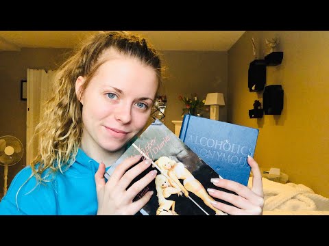 ASMR  Tapping on Trisha Paytas and Alcoholics Anonymous.... book tapping