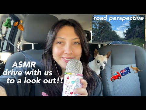 ASMR drive to a nature look out with us! 🌲🌞🍂 ~road pov, Australian nature, whispered intro&outro~