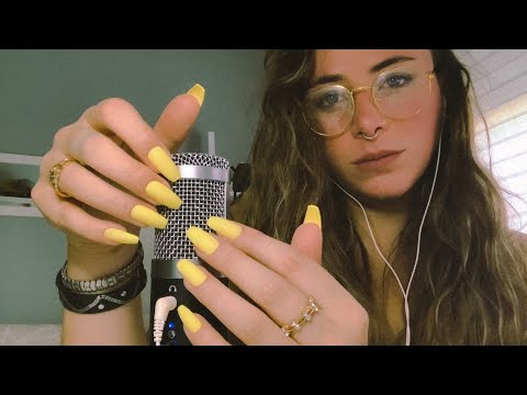 ASMR Fast mic scratching & tapping fake long nails (no talking)
