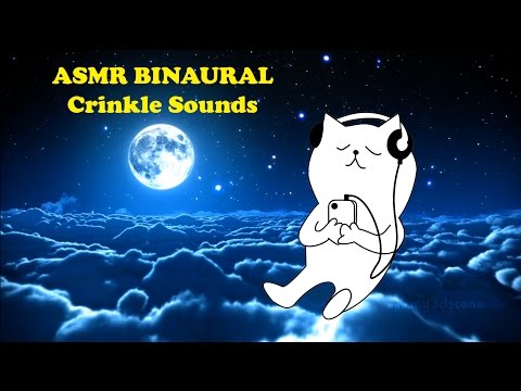 ASMR ☾ Binaural Crinkle Sounds & 3D Animation - No Talking