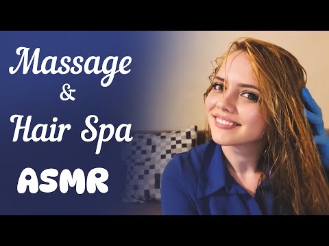 ASMR Compilation Of Relaxing Head Massage In Gloves, Shampoo, Mask And Hair Spray