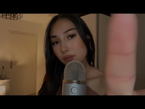 ASMR long nail tapping + mouth sounds (gum chewing)