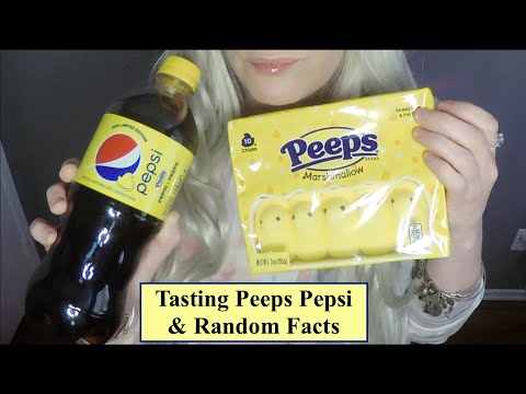 ASMR Trying PEEPS PEPSI COLA | Random Facts & Gum Chewing | Whispered