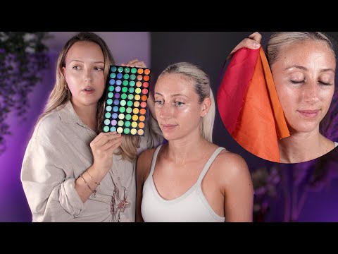 ASMR Personal Color Analysis for Eyeshadow, Colour Swatch Flipping, Make-up Pallet Testing