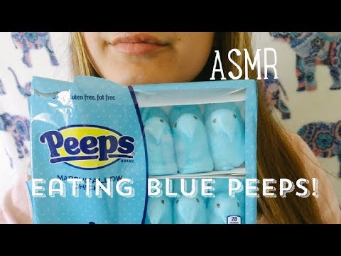 [ASMR] Eating Blue Peeps~ Tingly Eating Sounds~ Asmr Eating💙🐣