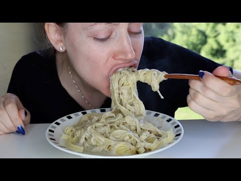 ASMR EATING SOUNDS | Pasta With Cheese Sauce | Mukbang (No Talking)