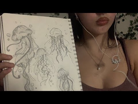 asmr🌷sweet girl sketches you🖌️ *personal attention, writing sounds, paper sounds,*