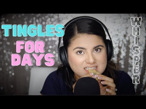 ASMR Eating Chinese Snacks - Crinkling, Chewing, Whispering, TINGLES!