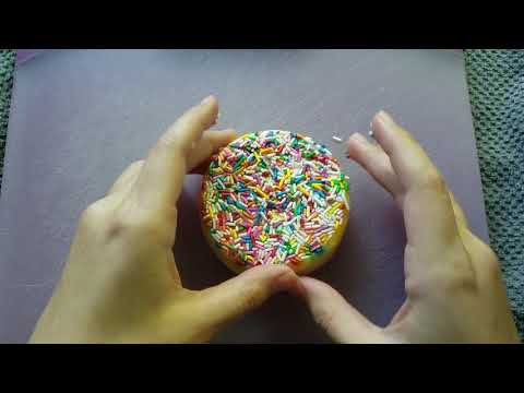 ASMR~ Cutting a Frozen Cake Topped with Sprinkles