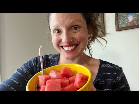 ASMR - Eating Watermelon - Ramble
