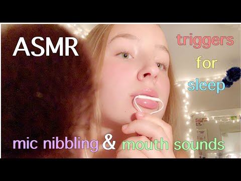 ASMR | ♡putting you to sleep ♡ { tingly lipgloss sounds & mic nibbling }