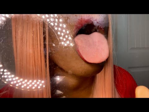 ASMR Glass Licking with Mouth Sounds | Part 1