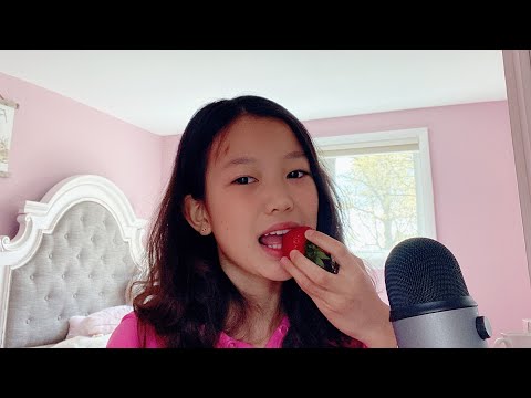 Asmr Mukbang fresh strawberry 🍓