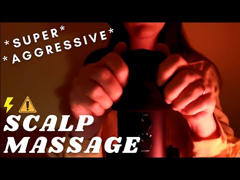 ASMR - FAST and AGGRESSIVE SCALP SCRATCHING MASSAGE | mic scratching with mic cover | No talking