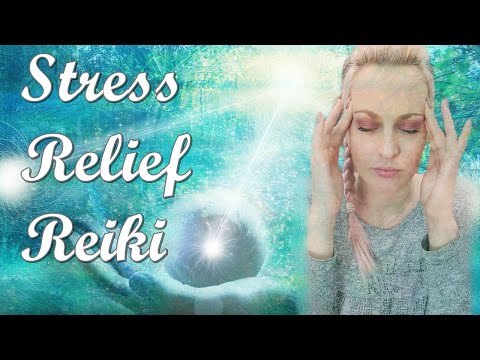 Healing Reiki session - asmr stroking, plucking Stress, Anxiety, Depression relief