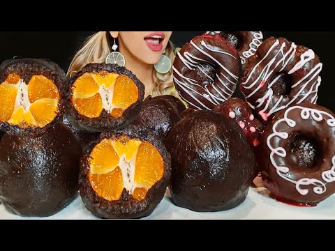 ASMR | Chocolate Fudge Tangerine, Choco Donut (Eating Sounds)