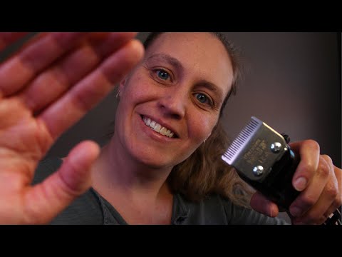 ASMR Barbershop Haircut and Scalp Massage | Electric Clipper and Scissor Sounds | Close Up Roleplay