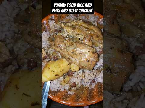 rice and peas and chicken 😋 #youtubeshorts #trending #chicken #food #viral #shorts