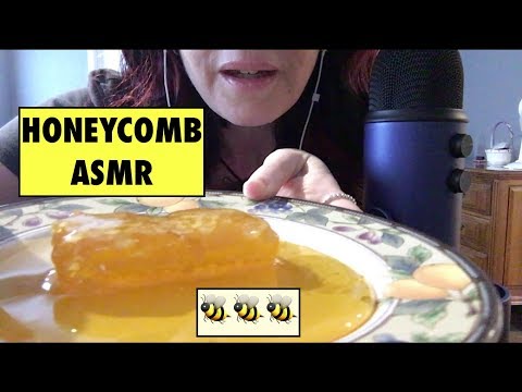 ASMR Eating Raw Honeycomb.  Whispering, Mouth Sounds.