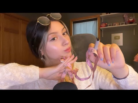 ASMR 5 FAST ROLEPLAYS sculptor measuring, librarian, nail salon, beauty shop, tv interview touch up!
