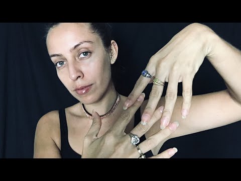 ASMR Jewelry Hand Movements, Lipgloss, and Glass Sounds