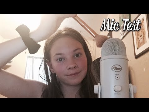 Asmr~mic testing~mic brushing~inaudible/unintelligible whispering