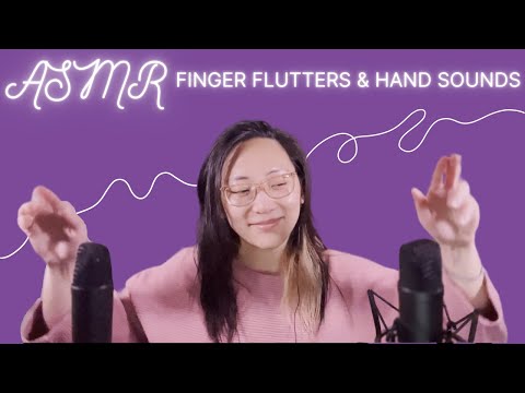 ASMR finger flutters, mouth sounds, and minimal whispering