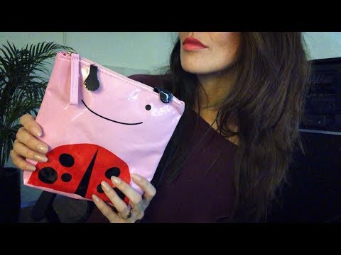 ASMR - Fast Tapping and Fingertip Tapping on Makeup Bags and Toiletry Bags - No Talking