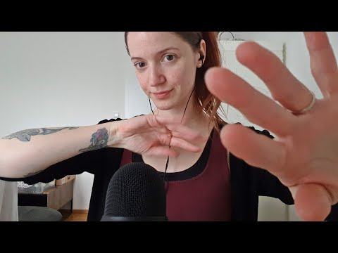 ASMR fast hand sounds and movements with mouth sounds and whispering   relaxing for sleep