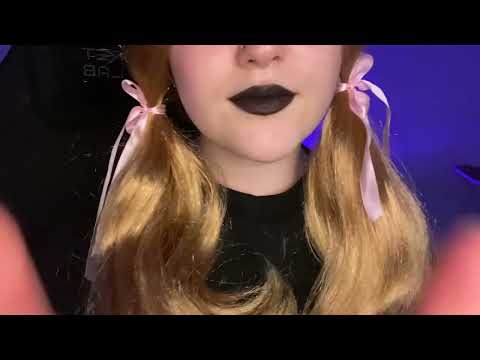 Lens Licking And Kissing With Black Lipstick ASMR
