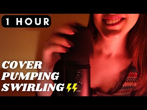 ASMR - 1 HOUR FAST AGGRESSIVE MIC COVER PUMPING, SWIRLING, Rubbing with ITA/ENG tingly whispering 😍