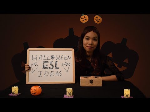 ASMR SOFT SPEAKING: Halloween ESL Activities 🎃📚  | + Paper Sounds