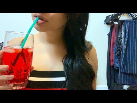 Asmr | Drinking/Mouth Sounds | No Talking
