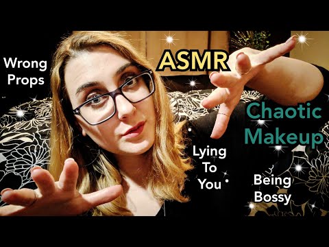 ASMR Fast Chaotic Makeup Roleplay Being Bossy & Lying to YOU