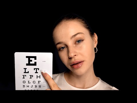 ASMR Relaxing Eye Exam Roleplay 🤓 | Light Triggers, Focus Test & Eye Chart