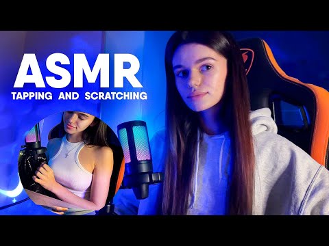 ASMR BODY scratching and Tapping  (fabric scratching , skin scratching )