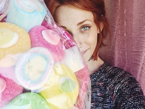ASMR 💛 Marshmallows Bouquet! 🍡 EATING Sounds & Whispering 🍭