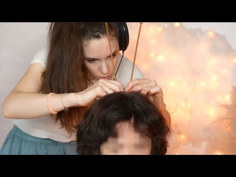 ASMR Relaxing Real Person Scalp Check & Scalp Massage 😌 (For Sleep)