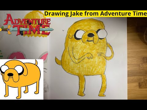 ASMR Drawing Jake from Adventure Time (Sketching & Marker Sounds) [No Talking]