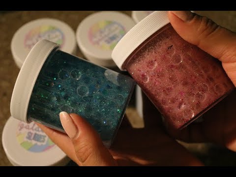 ASMR: Slime! {crunching, scooping, playing with slime}