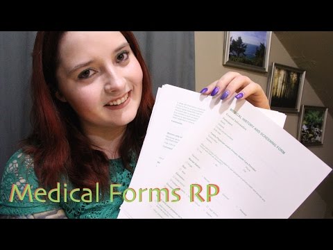 [ASMR] Medical Forms Role Play