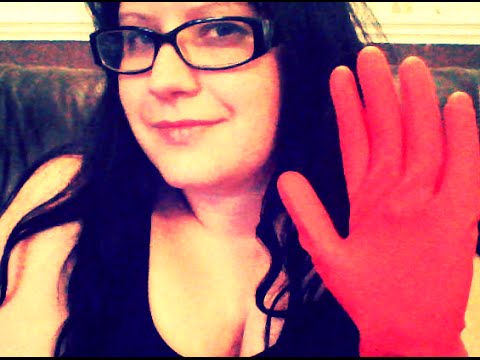 asmr rubber gloves hand movements & touching your face - slow / fast