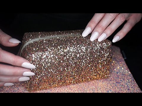 ASMR Sparkly Textured Makeup Bags | Deep Gritty Scratching | No Talking