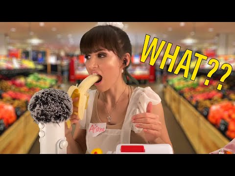 ASMR Grocery Store Role Play Parody, Ariana the Cashier Hard at Work