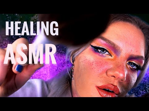 ASMR Soul Healing Meditation for ANXIETY 💜 Mouth Sounds, Positive Affirmations, Hand Movments