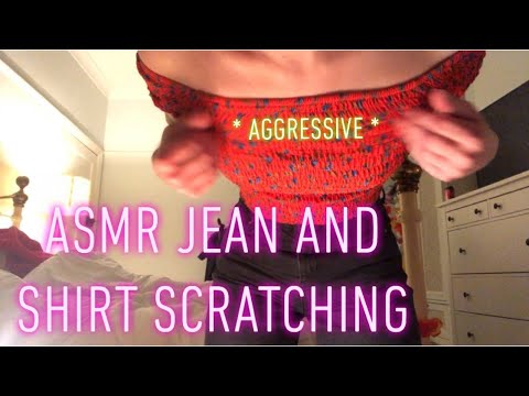 ASMR Aggressive Jean & Shirt Scratching | Fabric Sounds and Turned Out Pockets