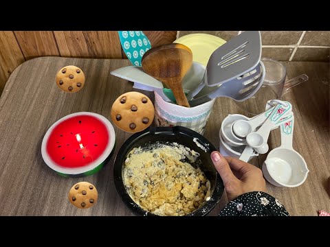 ASMR Baking cookies (no  talking) Baking Sounds [ chocolate chip cookies]