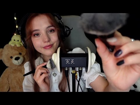 ASMR Brushing and Positive Affirmations ❤ I'll help you feel better ❤