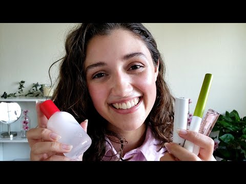 ASMR Glossier Store RP | Doing Your Makeup & Skywash Review